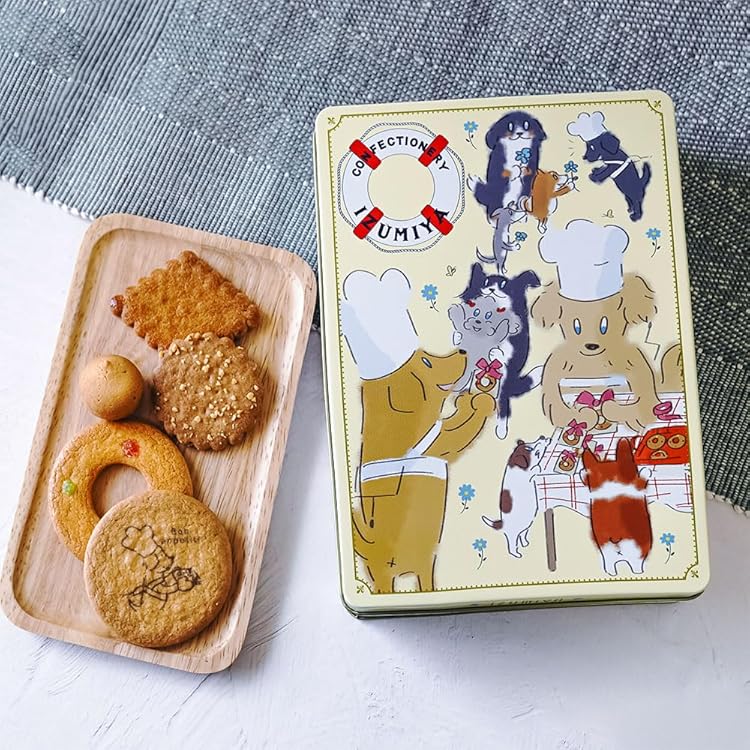 Amazon.co.jp: 泉屋 お菓子 クッキーねこ缶(クッキーがつなぐ輪) 袋